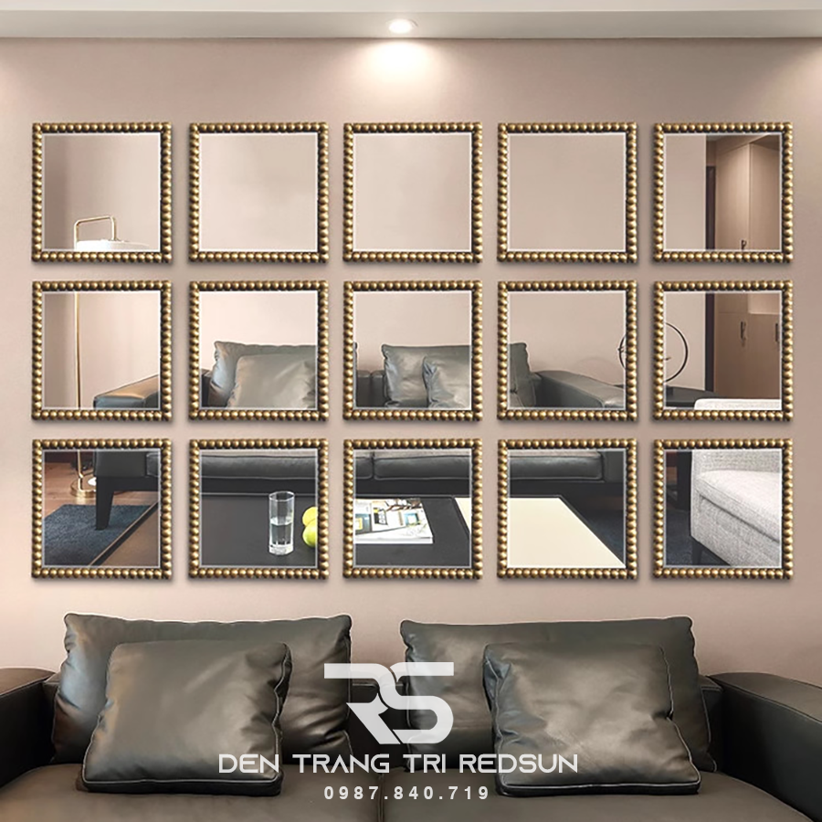 Gương Treo Tường Nghệ Thuật Lắp Trang Trí Phòng Khách, Phòng Ăn, Phòng Ngủ Bắc Âu GDC-006