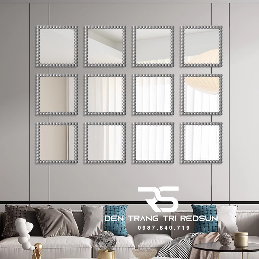 Gương Treo Tường Nghệ Thuật Lắp Trang Trí Phòng Khách, Phòng Ăn, Phòng Ngủ Bắc Âu GDC-006