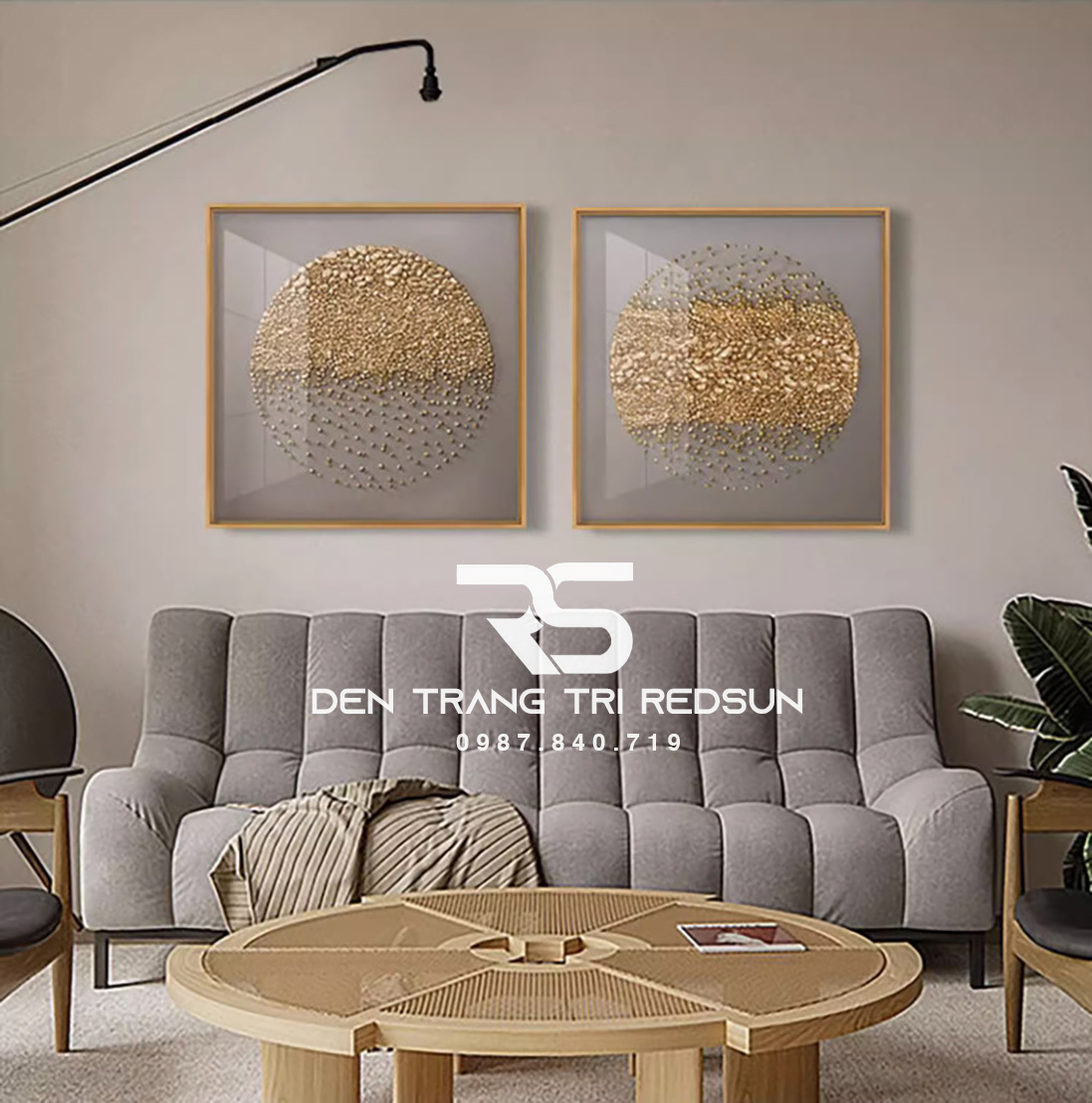 Tranh Treo Tường Thủ Công Trang Trí Phòng Khách, Phòng Ngủ, Phòng Ăn Chất Liệu Sỏi Phong Cách Hiện Đại DDC-001 Dáng A