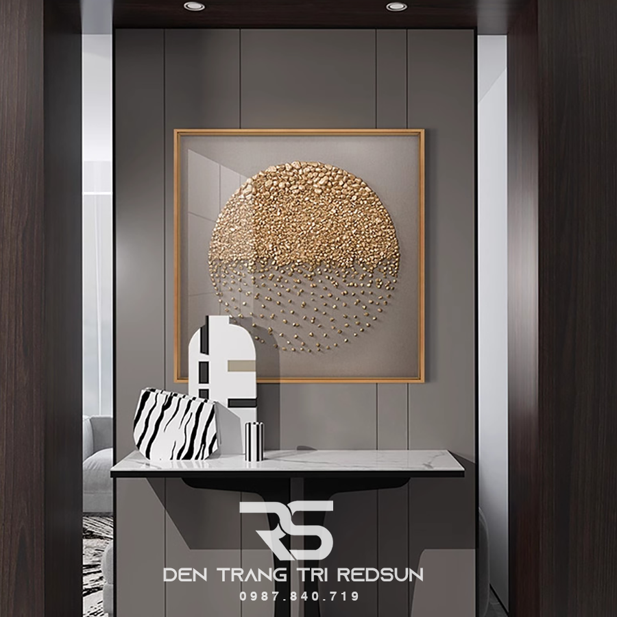 Tranh Treo Tường Thủ Công Trang Trí Phòng Khách, Phòng Ngủ, Phòng Ăn Chất Liệu Sỏi Phong Cách Hiện Đại DDC-001 Dáng A