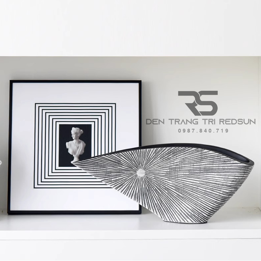 Bình Hoa Nghệ Thuật Uốn Cong Trang Trí Phòng Khách, Phòng Ngủ, Phòng Ăn Phong Cách Bắc Âu DDC-003