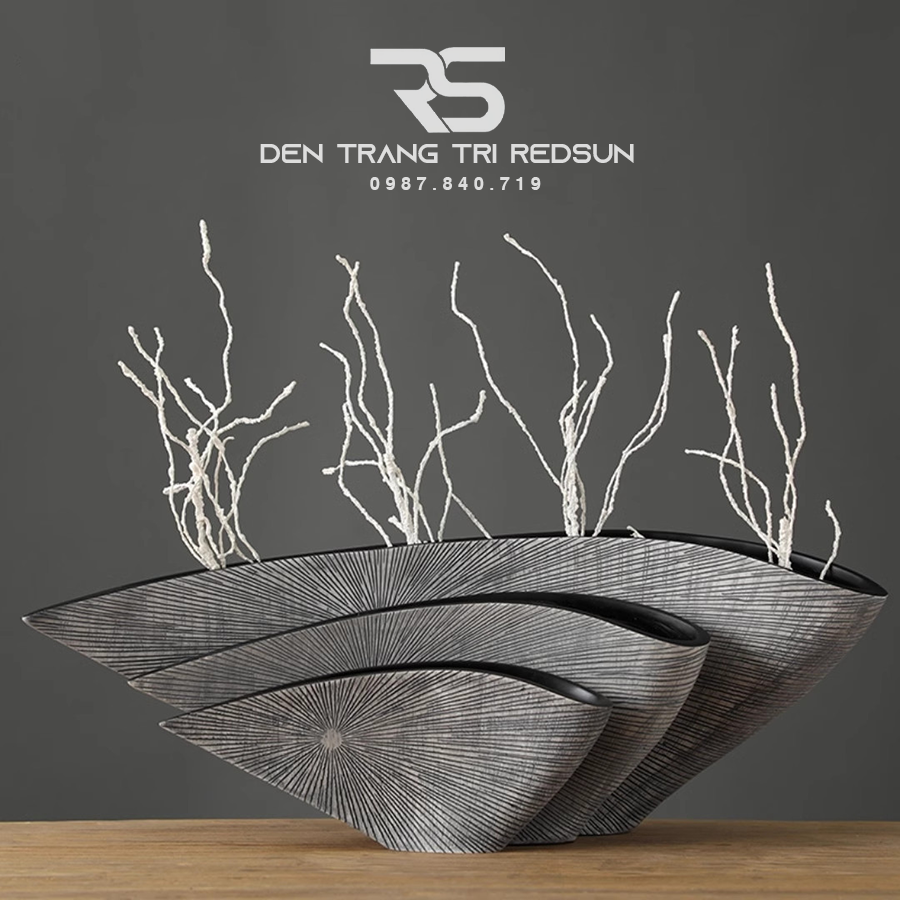 Bình Hoa Nghệ Thuật Uốn Cong Trang Trí Phòng Khách, Phòng Ngủ, Phòng Ăn Phong Cách Bắc Âu DDC-003