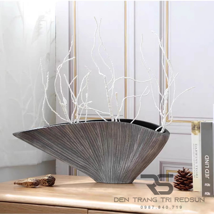 Bình Hoa Nghệ Thuật Uốn Cong Trang Trí Phòng Khách, Phòng Ngủ, Phòng Ăn Phong Cách Bắc Âu DDC-003