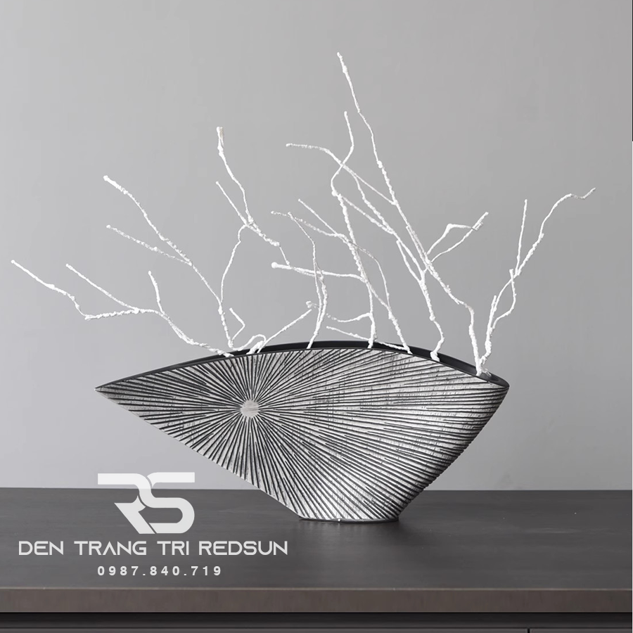 Bình Hoa Nghệ Thuật Uốn Cong Trang Trí Phòng Khách, Phòng Ngủ, Phòng Ăn Phong Cách Bắc Âu DDC-003