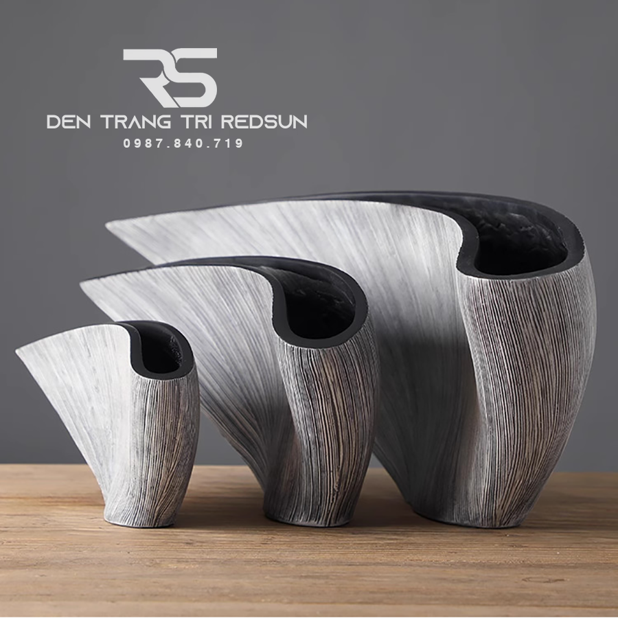 Bình Hoa Nghệ Thuật Uốn Cong Trang Trí Phòng Khách, Phòng Ngủ, Phòng Ăn Phong Cách Bắc Âu DDC-003