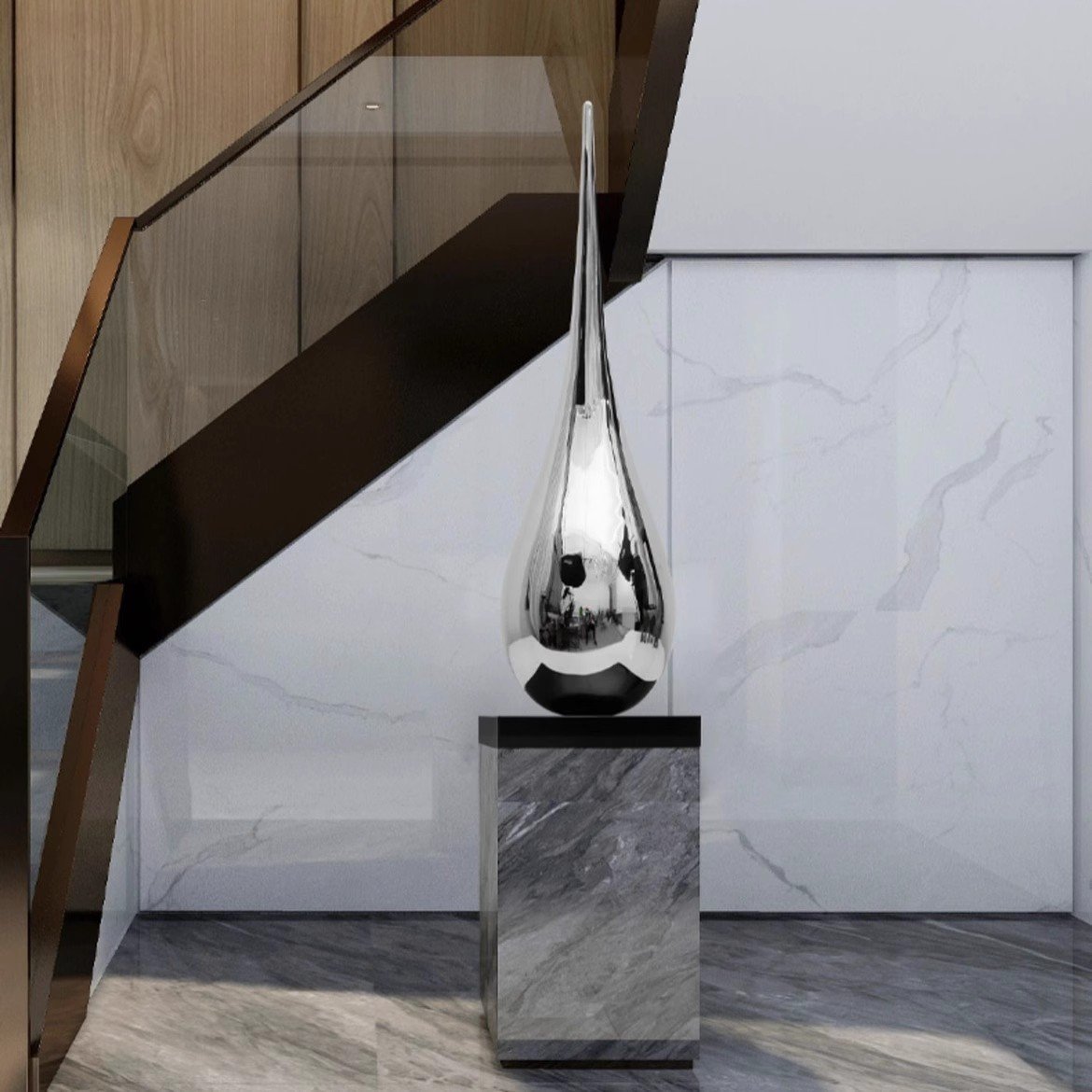 Đồ Trang Trí Nội Thất Phòng Khách, Hành Lang, Sảnh Chờ Phong Cách Bắc Âu Hình Giọt Nước DDC-004