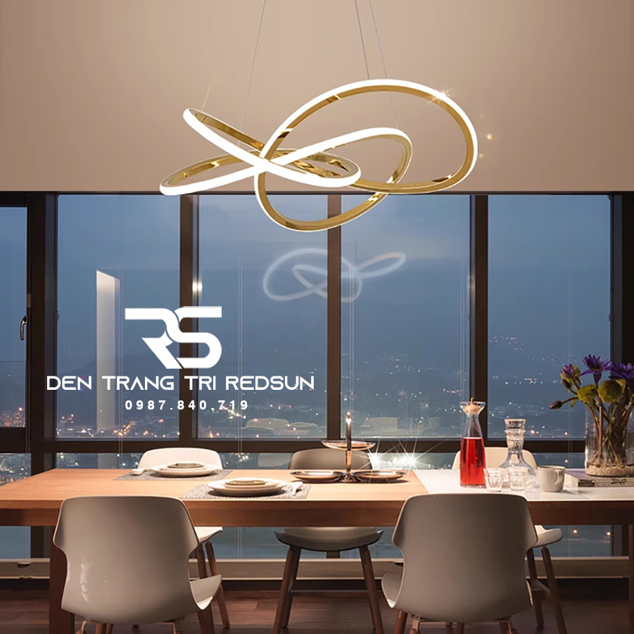 Đèn Thả Trần Hiện Đại Vòng Đan Xen Phong Cách Bắc Âu DC-1013