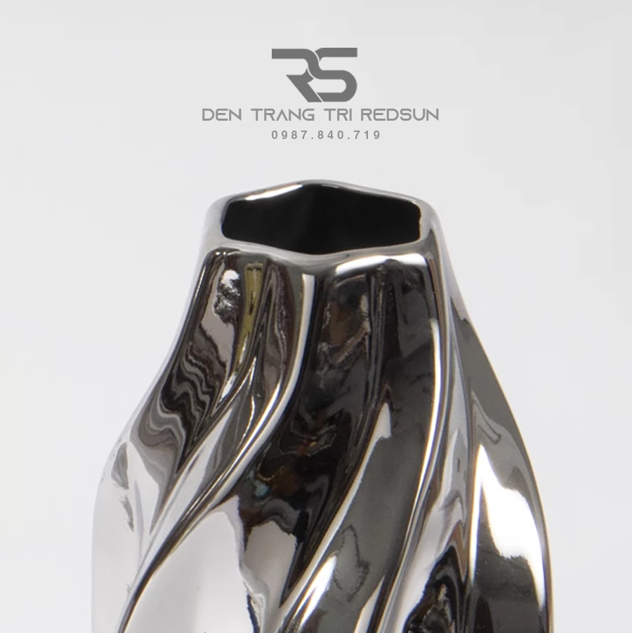 Bình Hoa Nghệ Thuật Lượn Sóng Trang Trí Phòng Khách, Phòng Ngủ, Phòng Ăn Phong Cách Bắc Âu DDC-008