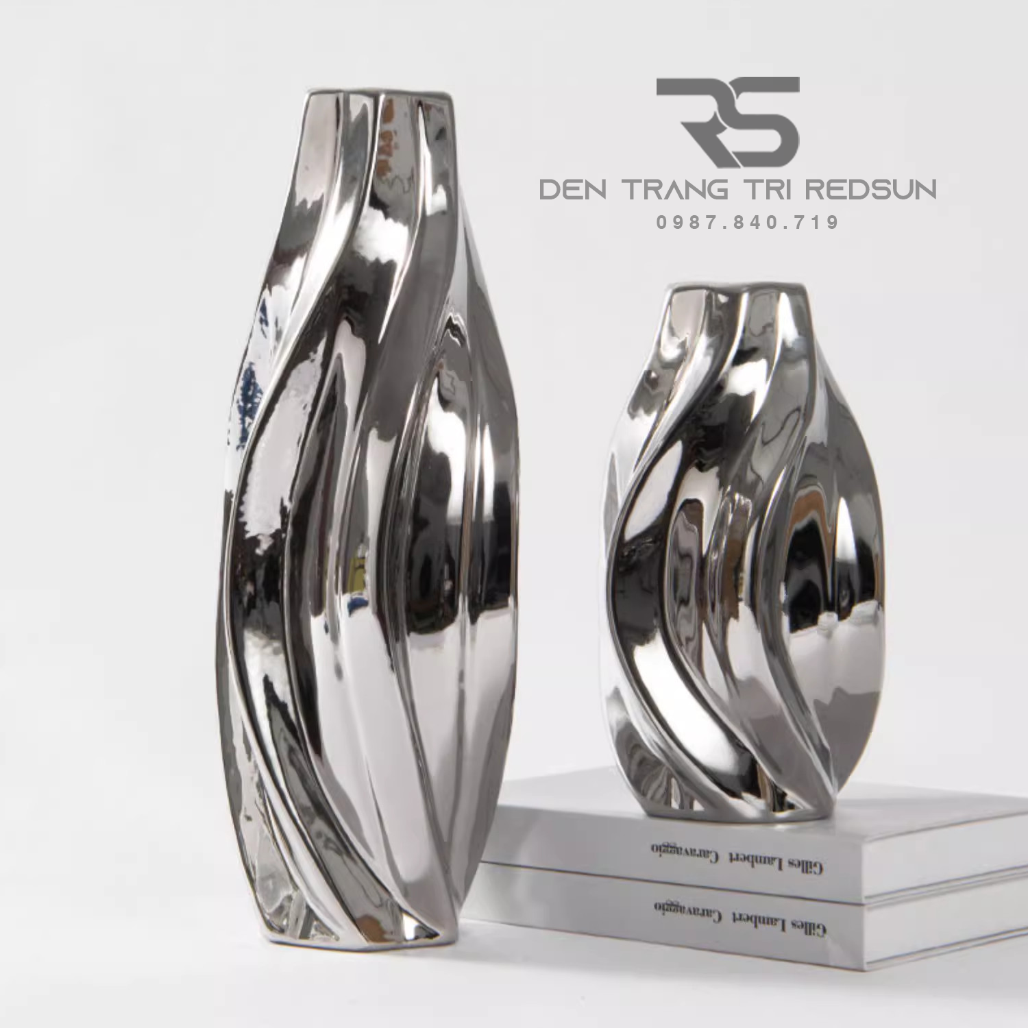 Bình Hoa Nghệ Thuật Lượn Sóng Trang Trí Phòng Khách, Phòng Ngủ, Phòng Ăn Phong Cách Bắc Âu DDC-008