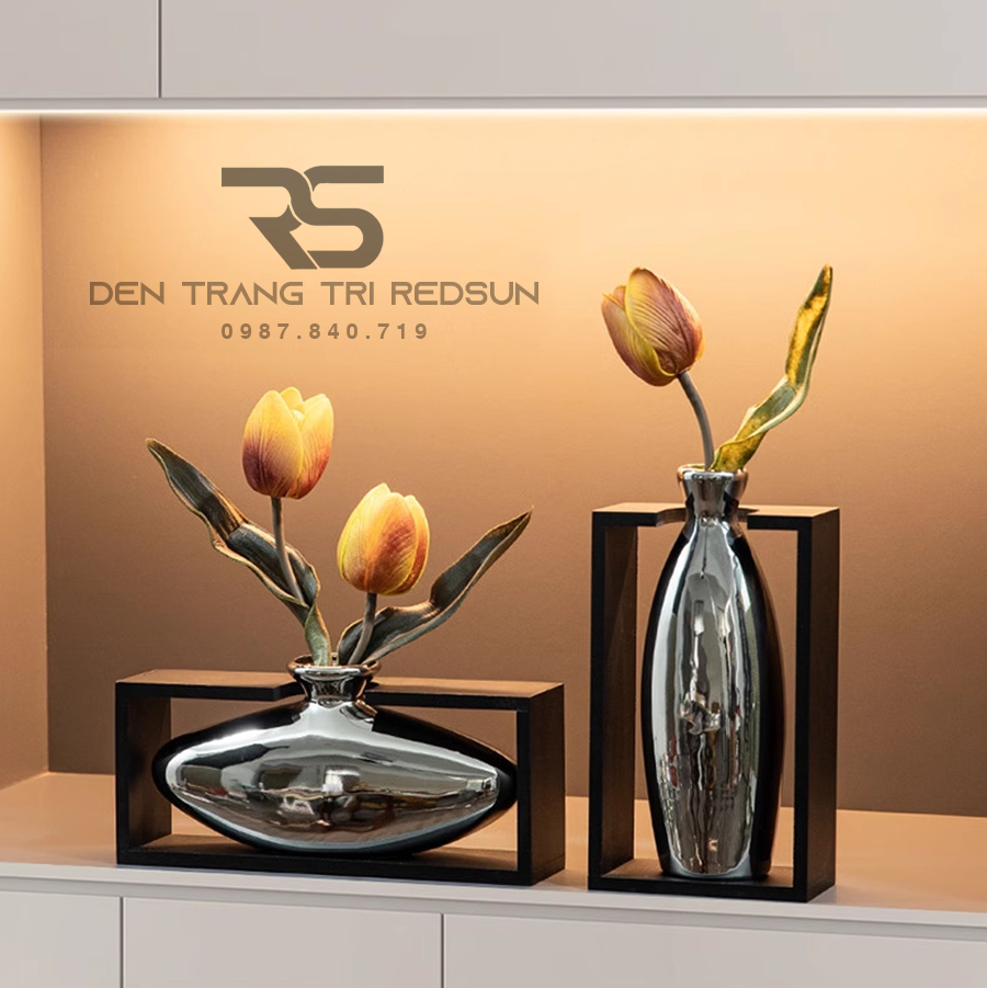 Bình Hoa Nghệ Thuật Chất Liệu Thủy Tinh Trang Trí Phòng Khách, Phòng Ngủ, Phòng Ăn Phong Cách Bắc Âu DDC-009