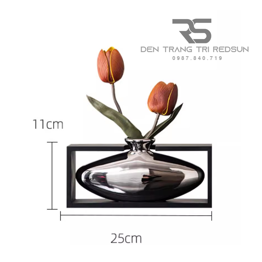 Bình Hoa Nghệ Thuật Chất Liệu Thủy Tinh Trang Trí Phòng Khách, Phòng Ngủ, Phòng Ăn Phong Cách Bắc Âu DDC-009