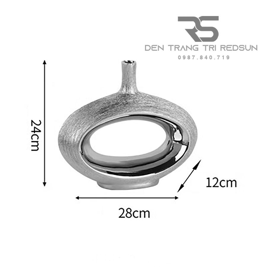 Bình Hoa Nghệ Thuật Chất Liệu Gốm Trang Trí Phòng Khách, Phòng Ngủ, Phòng Ăn Phong Cách Hiện Đại DDC-010