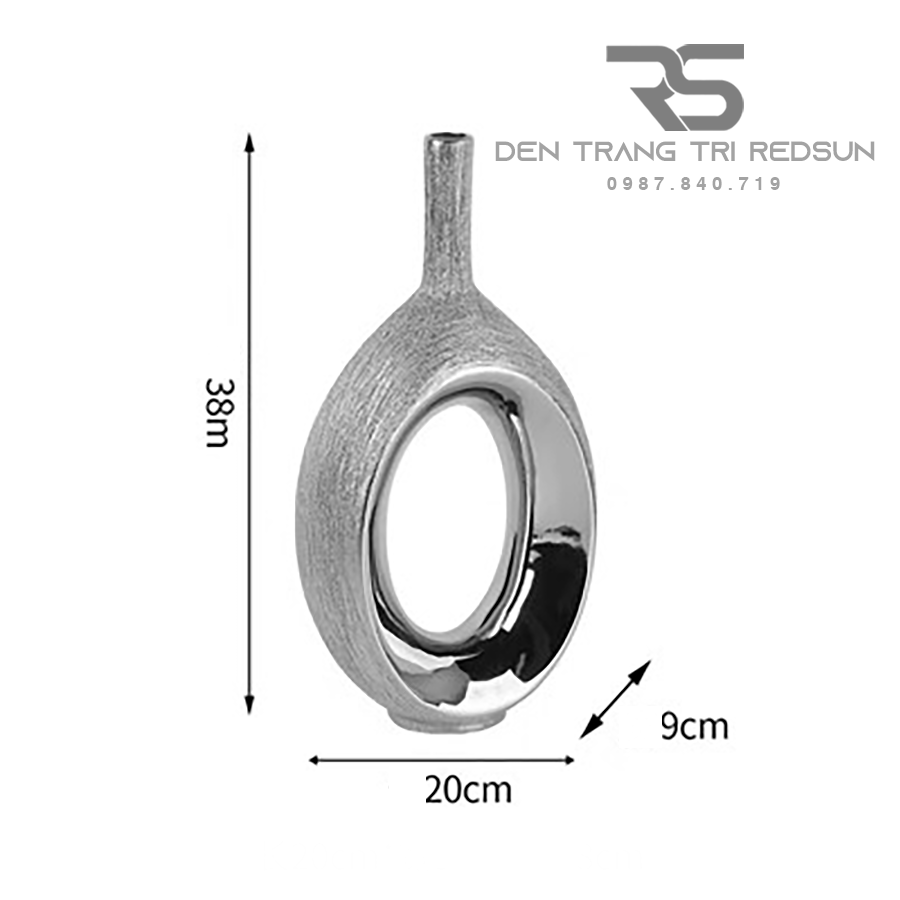 Bình Hoa Nghệ Thuật Chất Liệu Gốm Trang Trí Phòng Khách, Phòng Ngủ, Phòng Ăn Phong Cách Hiện Đại DDC-010
