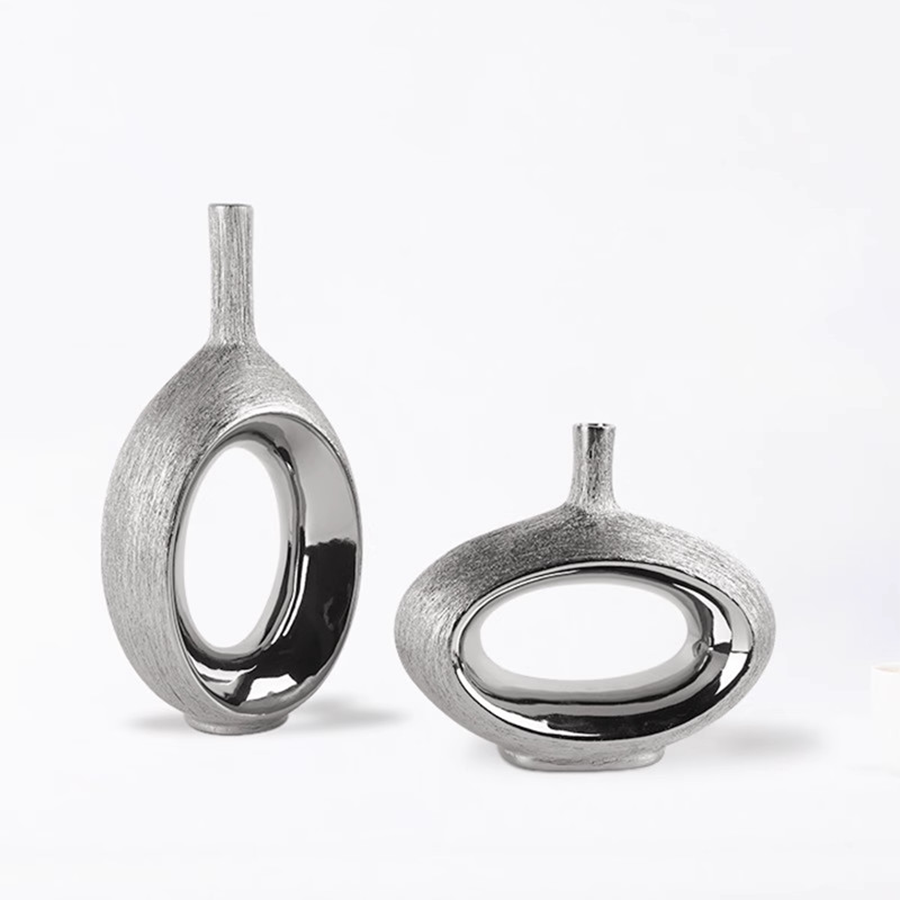 Bình Hoa Nghệ Thuật Chất Liệu Gốm Trang Trí Phòng Khách, Phòng Ngủ, Phòng Ăn Phong Cách Hiện Đại DDC-010