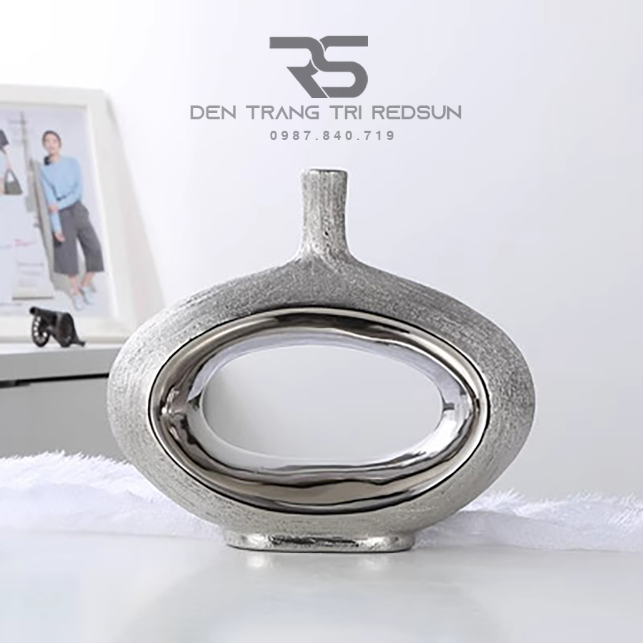 Bình Hoa Nghệ Thuật Chất Liệu Gốm Trang Trí Phòng Khách, Phòng Ngủ, Phòng Ăn Phong Cách Hiện Đại DDC-010