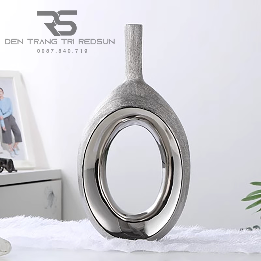 Bình Hoa Nghệ Thuật Chất Liệu Gốm Trang Trí Phòng Khách, Phòng Ngủ, Phòng Ăn Phong Cách Hiện Đại DDC-010