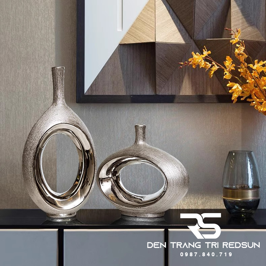 Bình Hoa Nghệ Thuật Chất Liệu Gốm Trang Trí Phòng Khách, Phòng Ngủ, Phòng Ăn Phong Cách Hiện Đại DDC-010