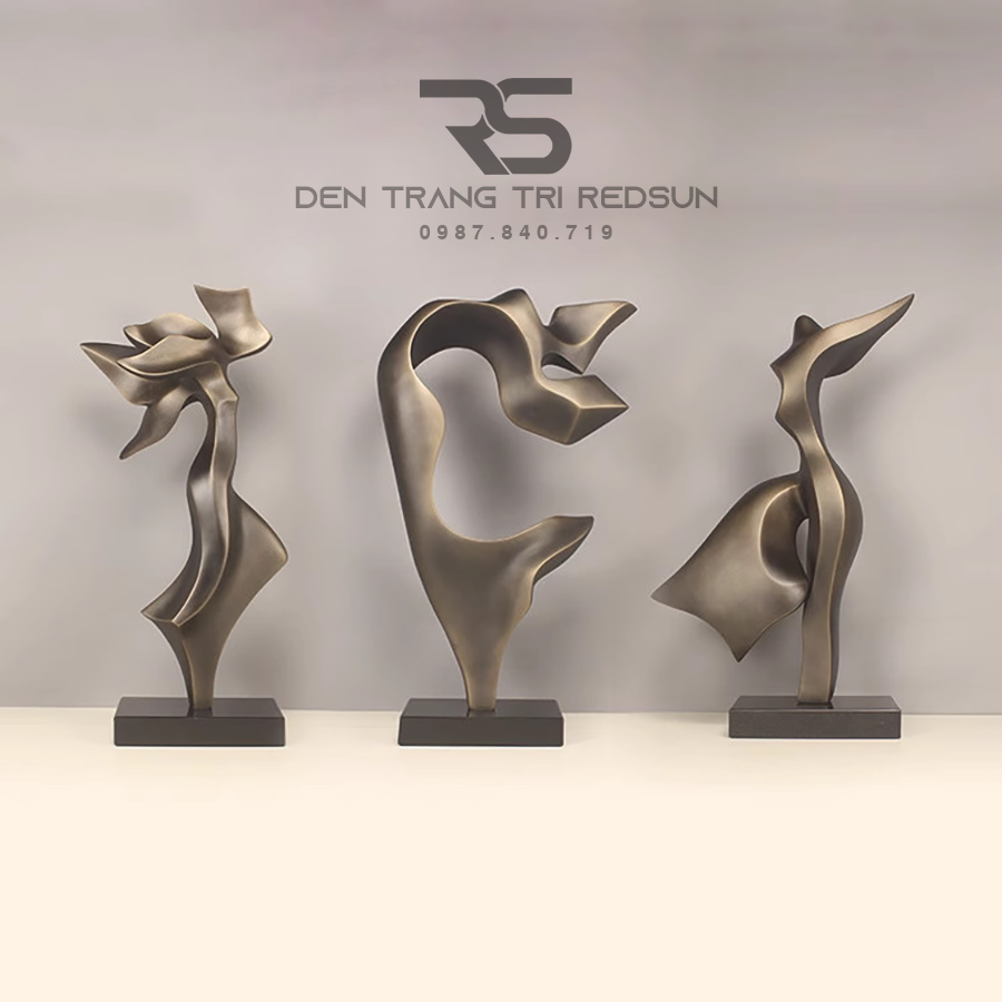 Đồ Trang Trí Nghệ Thuật Phòng Khách, Phòng Ngủ, Phòng Ăn Điêu Khắc Mô Hình Người Trừu Tượng DDC-011 Dáng A