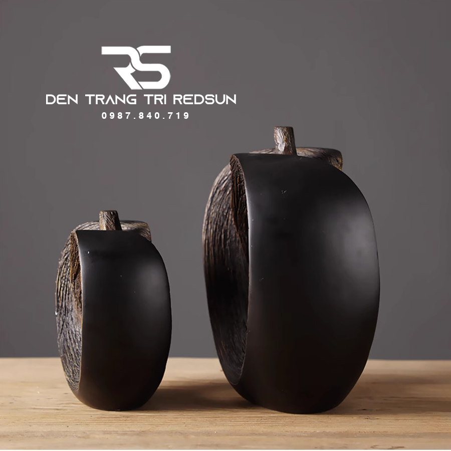 Đồ Trang Trí Nghệ Thuật Phòng Khách, Phòng Ngủ, Phòng Ăn Điêu Khắc Thủ Công Hình Quả Táo DDC-012
