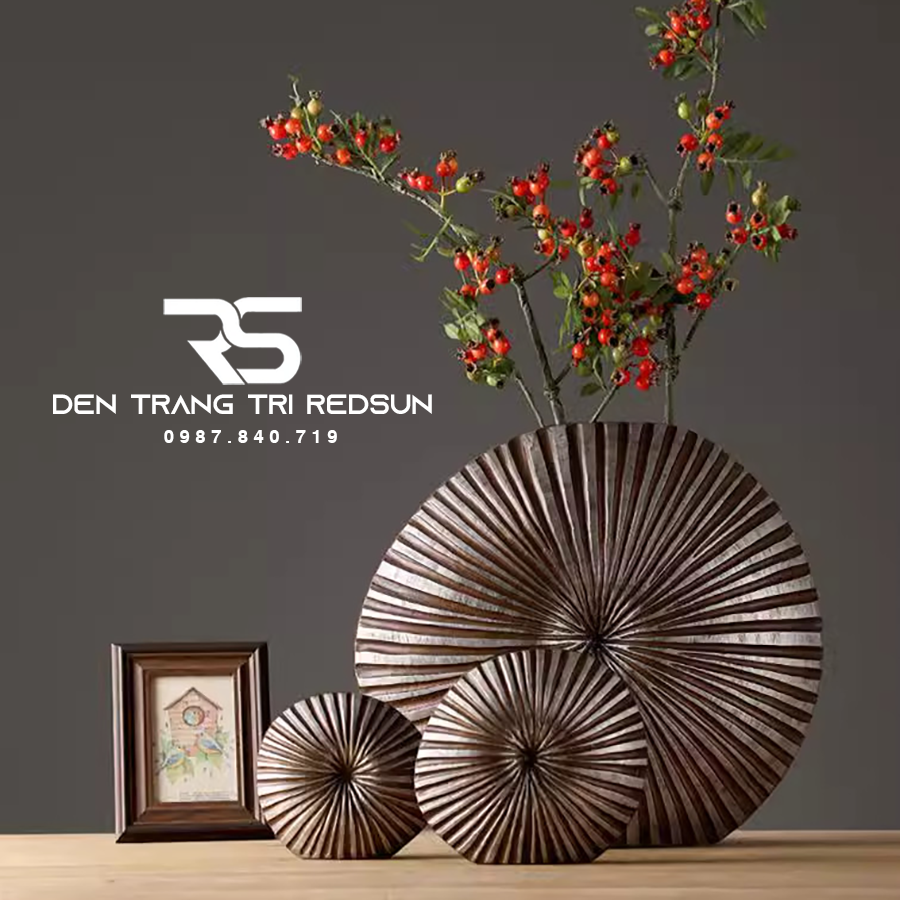 Bình Hoa Nghệ Thuật Trang Trí Phòng Khách, Phòng Ngủ, Phòng Ăn Điêu Khắc Thủ Công Hình Vỏ Sò DDC-013