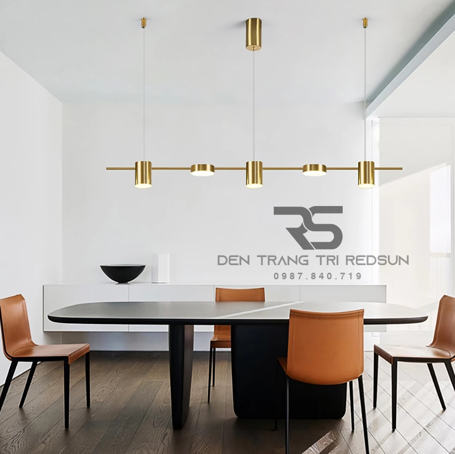 Đèn Thả Bàn Ăn Hiện Đại 5 Bóng Rọi Phong Cách Bắc Âu DC-T010