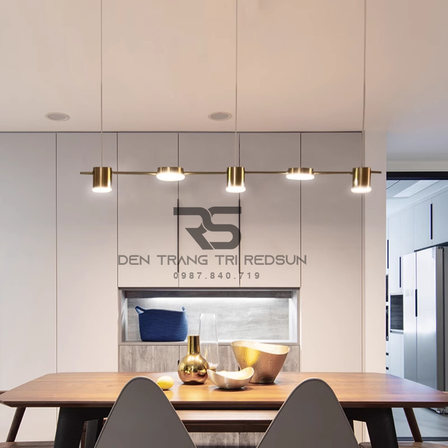 Đèn Thả Bàn Ăn Hiện Đại 5 Bóng Rọi Phong Cách Bắc Âu DC-T010