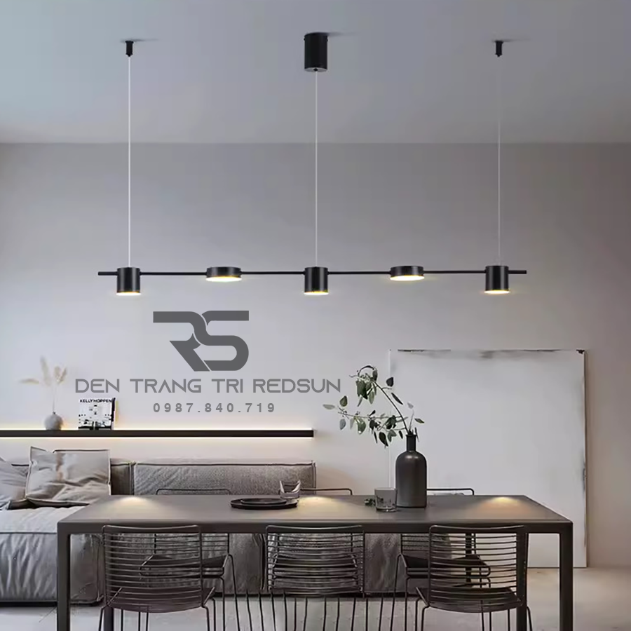 Đèn Thả Bàn Ăn Hiện Đại 5 Bóng Rọi Phong Cách Bắc Âu DC-T010