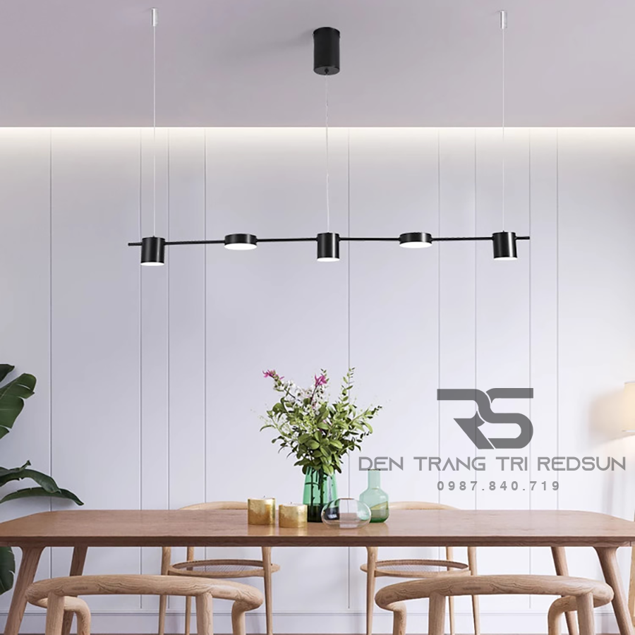 Đèn Thả Bàn Ăn Hiện Đại 5 Bóng Rọi Phong Cách Bắc Âu DC-T010
