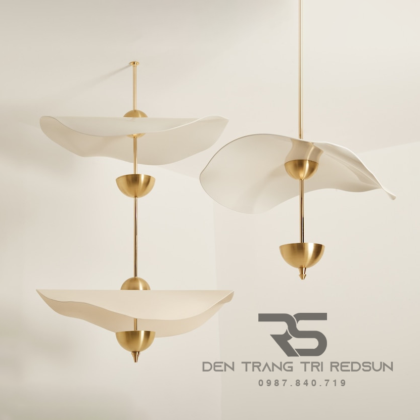Đèn Thả Trần Hiện Đại Lá Sen Phong Cách Bắc Âu Chất Liệu Mica CDT-T052