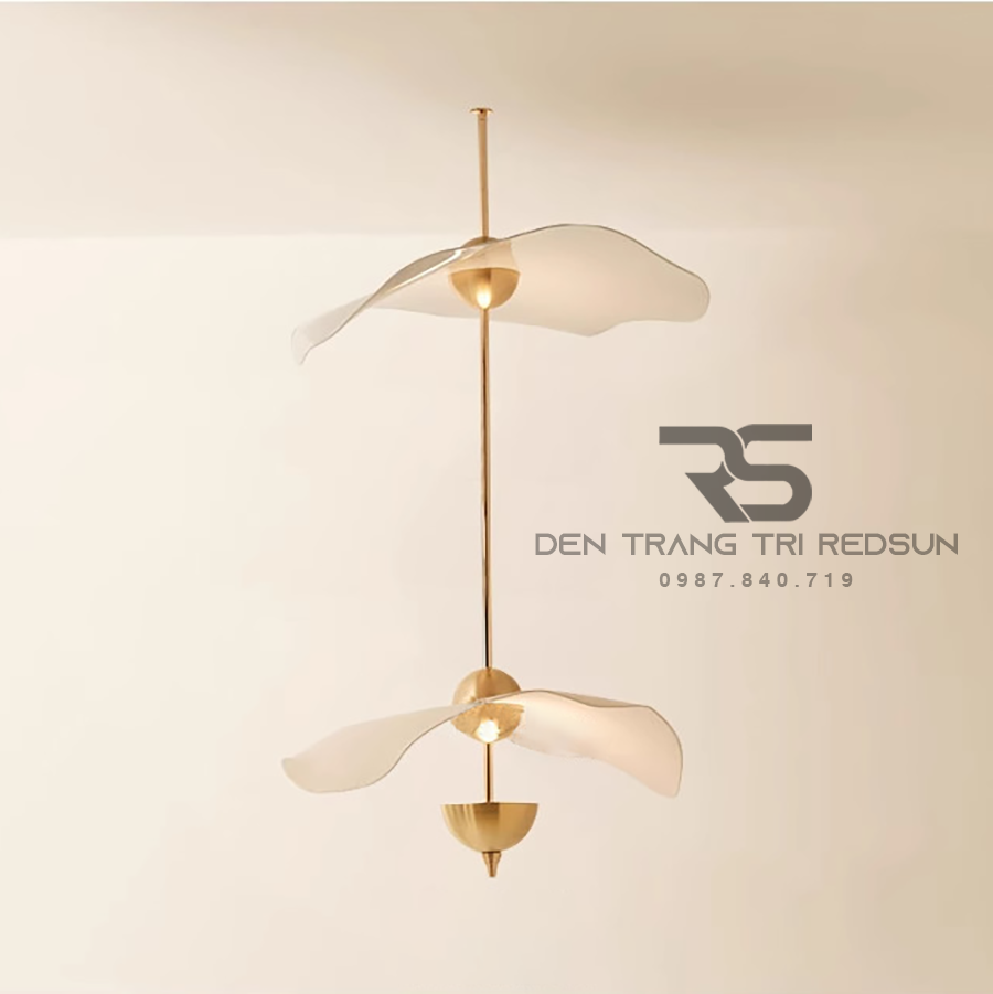 Đèn Thả Trần Hiện Đại Lá Sen Phong Cách Bắc Âu Chất Liệu Mica CDT-T052