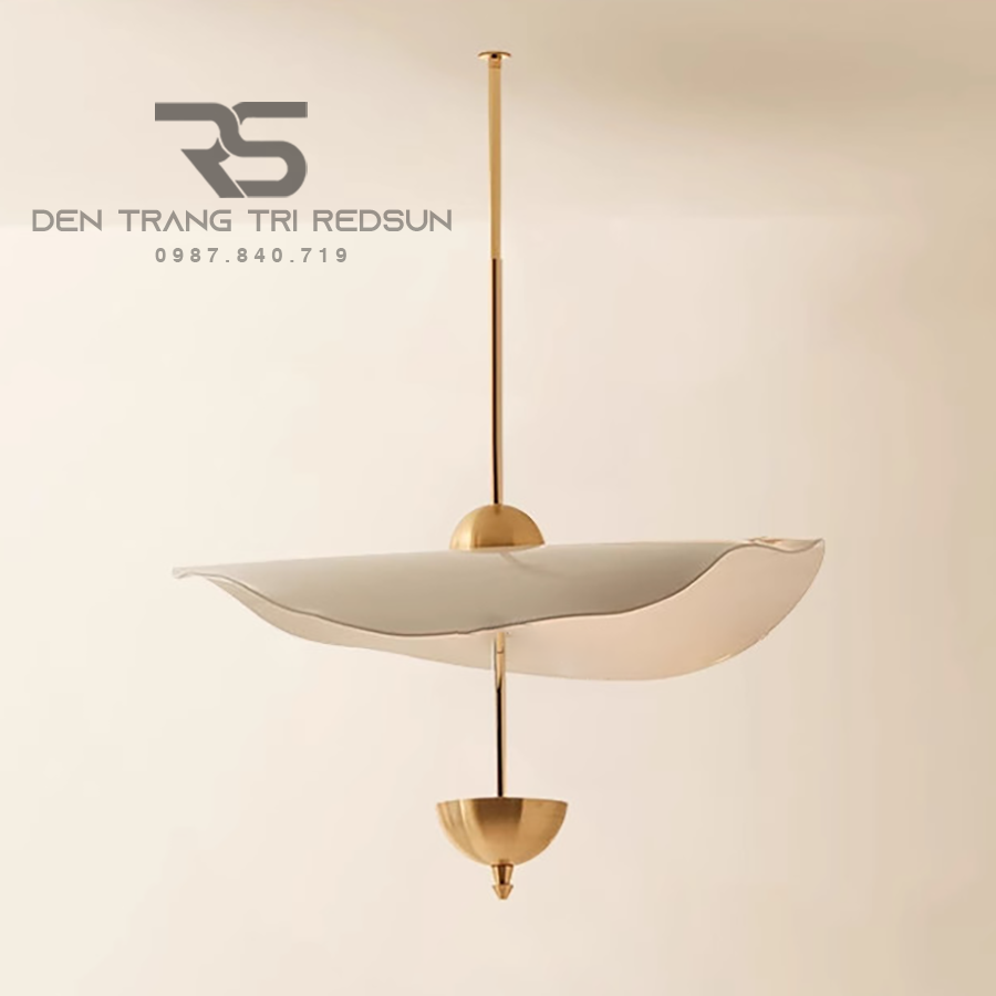 Đèn Thả Trần Hiện Đại Lá Sen Phong Cách Bắc Âu Chất Liệu Mica CDT-T052