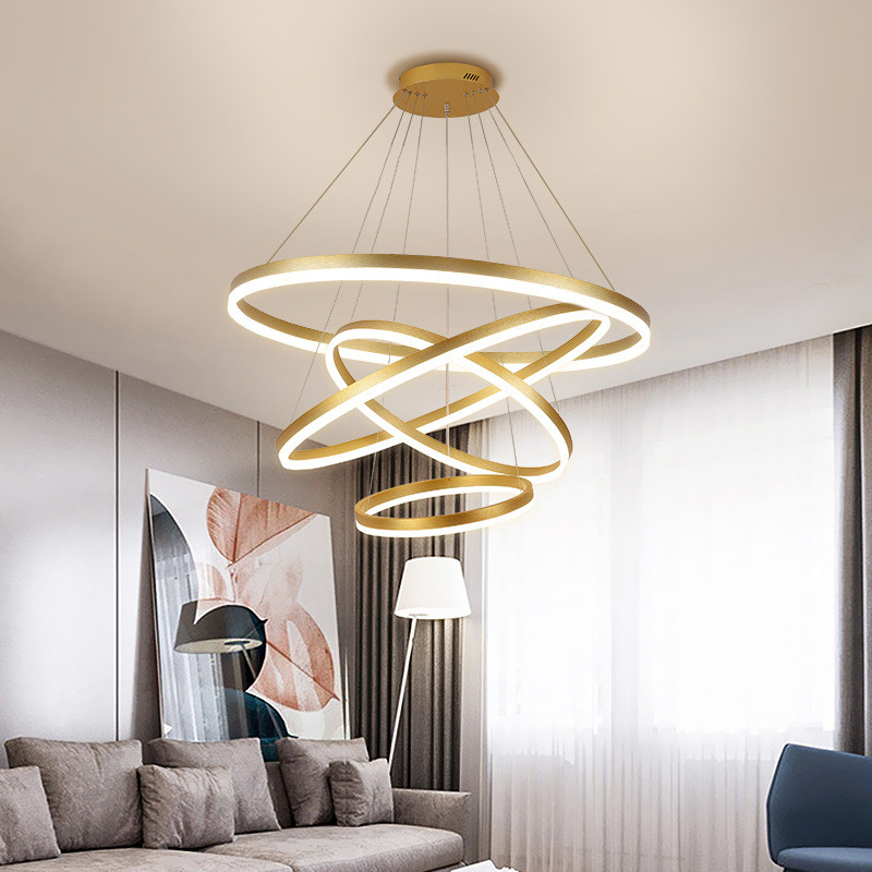 Đèn Thả Phòng Khách Hiện Đại 4 Vòng Bắc Âu G5-46810