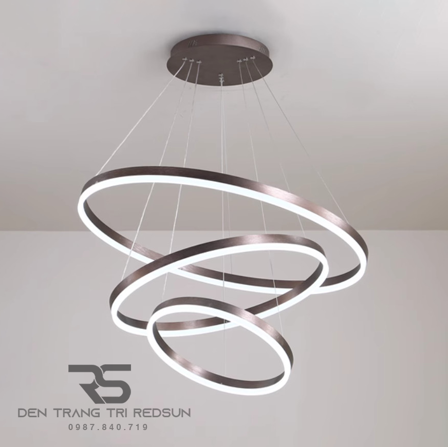 Đèn Thả Phòng Khách Hiện Đại Bắc Âu 3 Vòng Hợp Kim G5-468