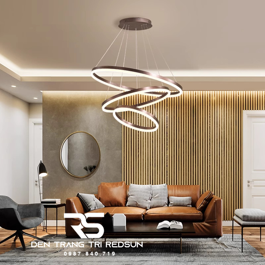 Đèn Thả Phòng Khách Hiện Đại Bắc Âu 3 Vòng Hợp Kim G5-468