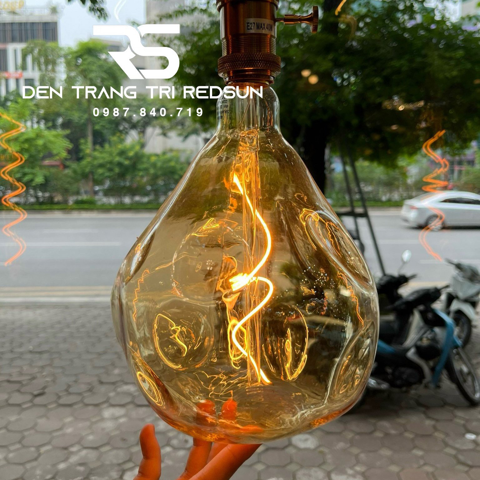 Đèn Thả Thuỷ Tinh Edison Cổ Điển Thế Hệ Mới Phong Cách Bắc Âu CDT-T047 Dáng B