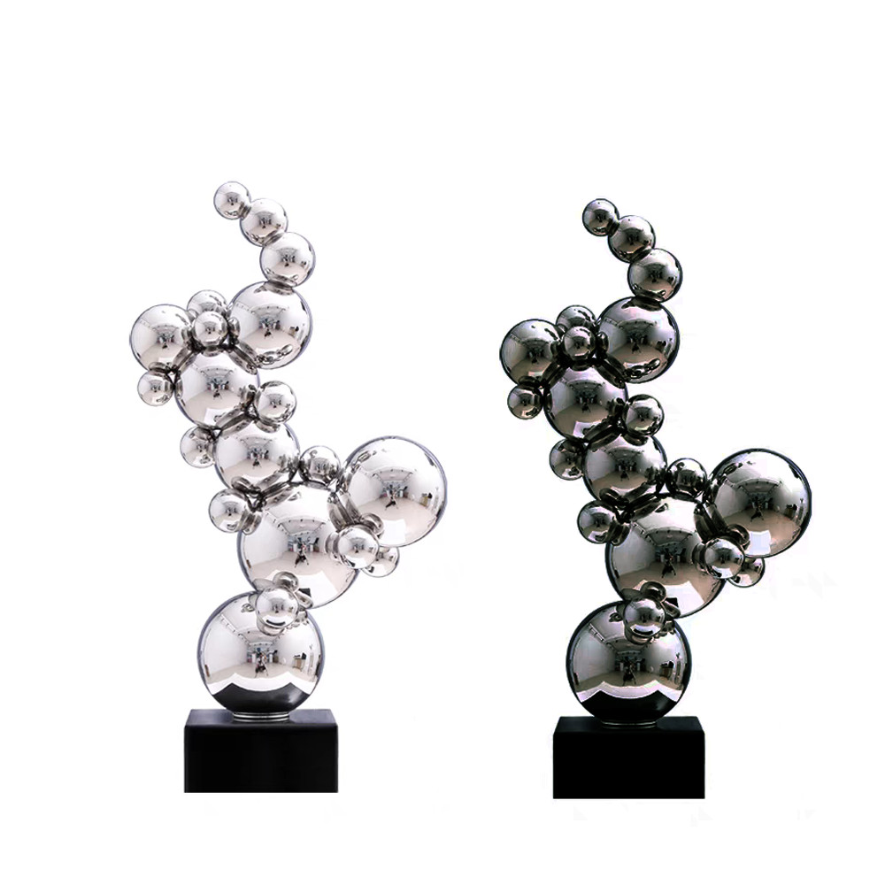 Đồ Trang Trí Nghệ Thuật Phòng Khách, Hành Lang, Sảnh Chờ Điêu Khắc Trừu Tượng Chất Liệu Inox DDC-017