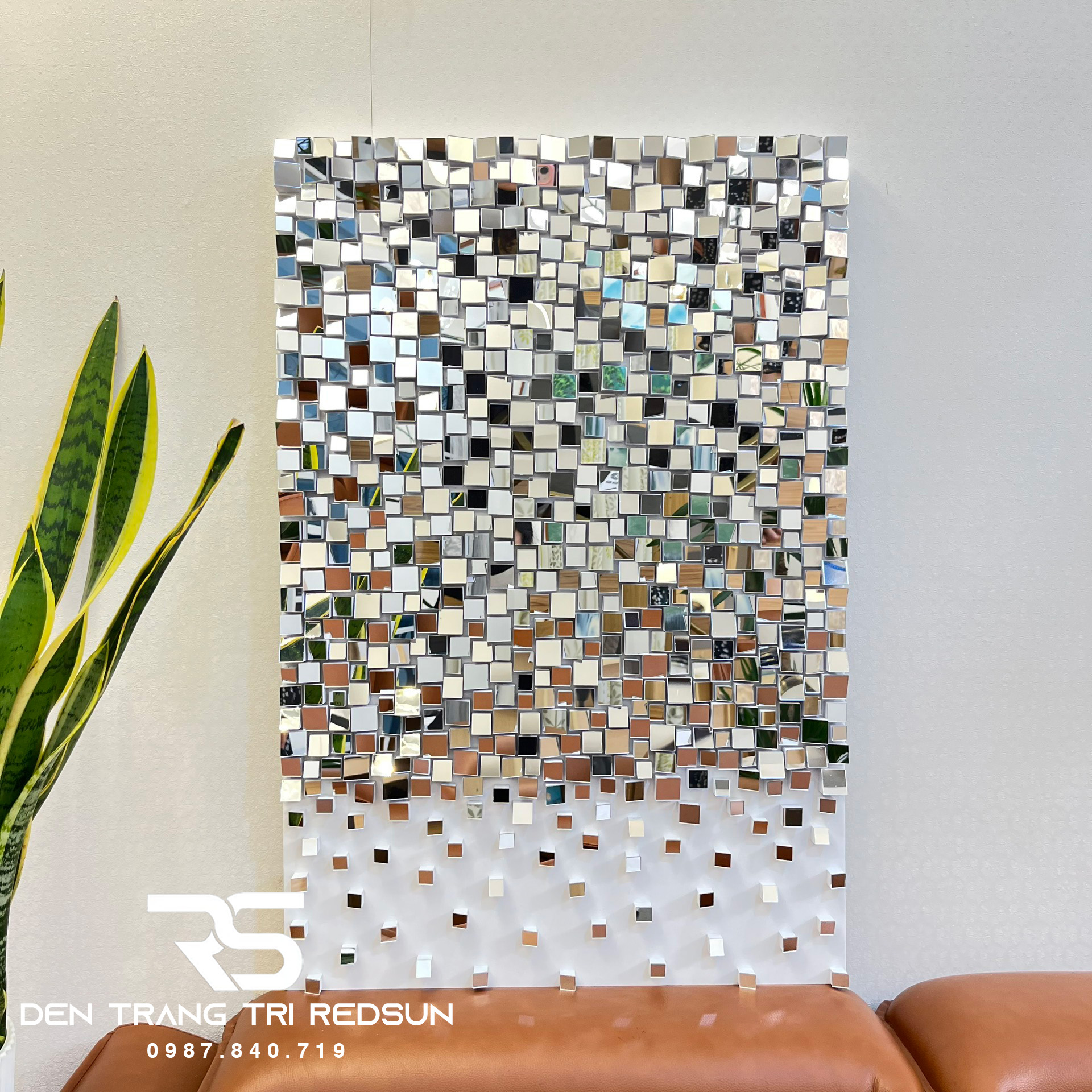 Gương Treo Tường Nghệ Thuật Trang Trí Phòng Khách, Phòng Ăn, Hành Lang Phong Cách Bắc Âu GDC-009