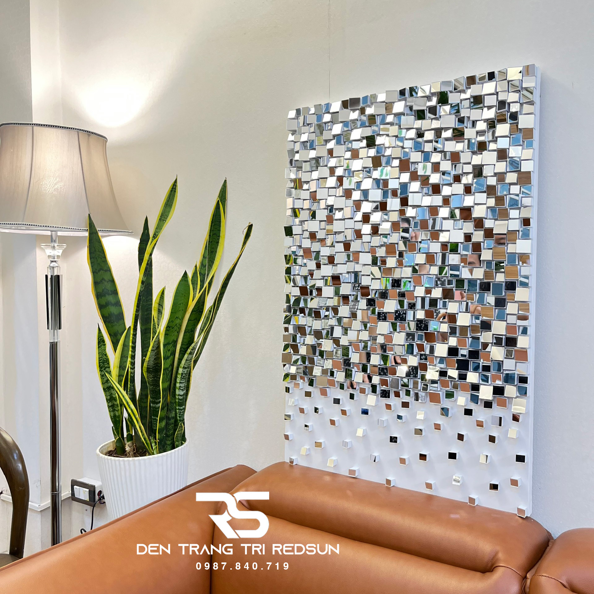 Gương Treo Tường Nghệ Thuật Trang Trí Phòng Khách, Phòng Ăn, Hành Lang Phong Cách Bắc Âu GDC-009