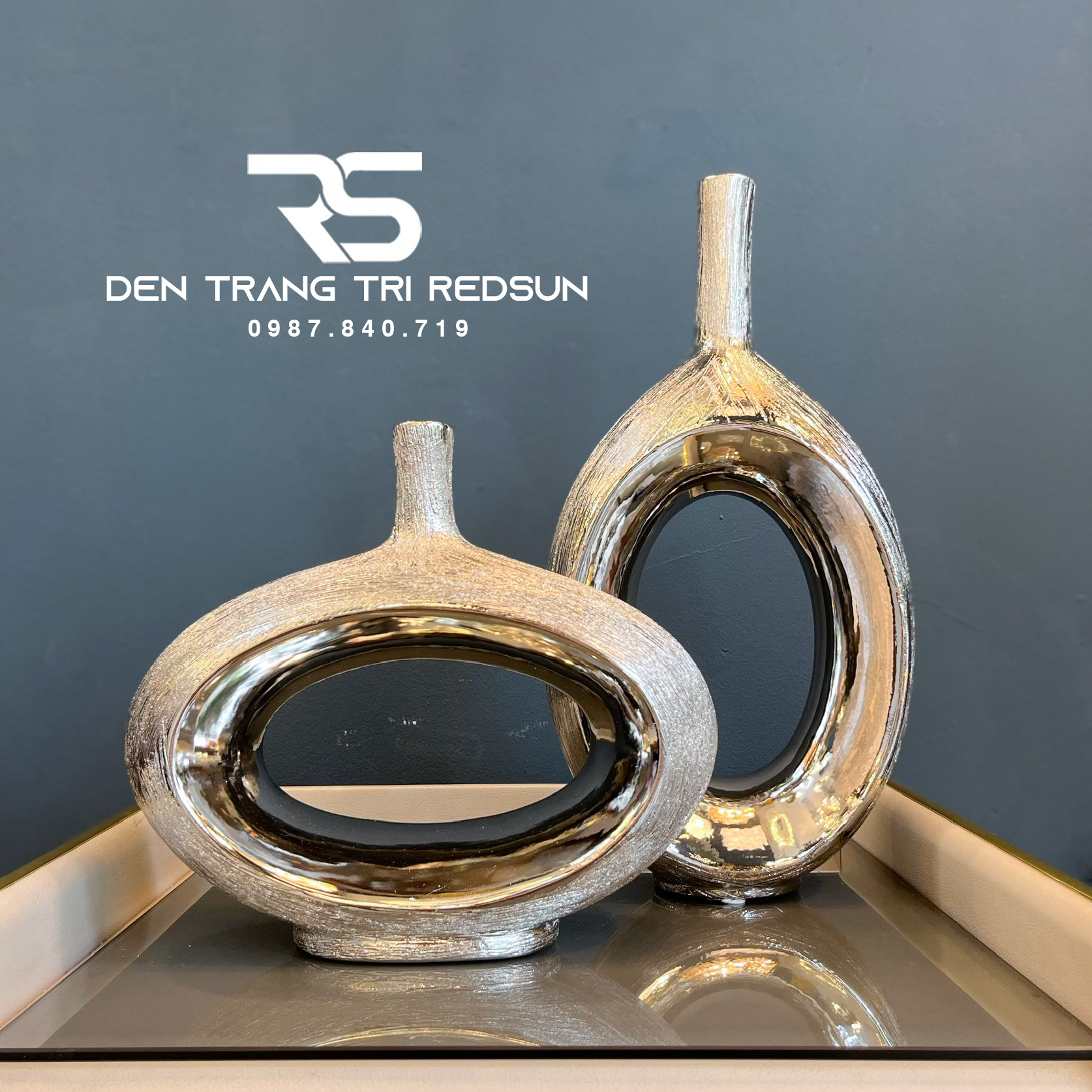 Bình Hoa Nghệ Thuật Chất Liệu Gốm Trang Trí Phòng Khách, Phòng Ngủ, Phòng Ăn Phong Cách Hiện Đại DDC-010