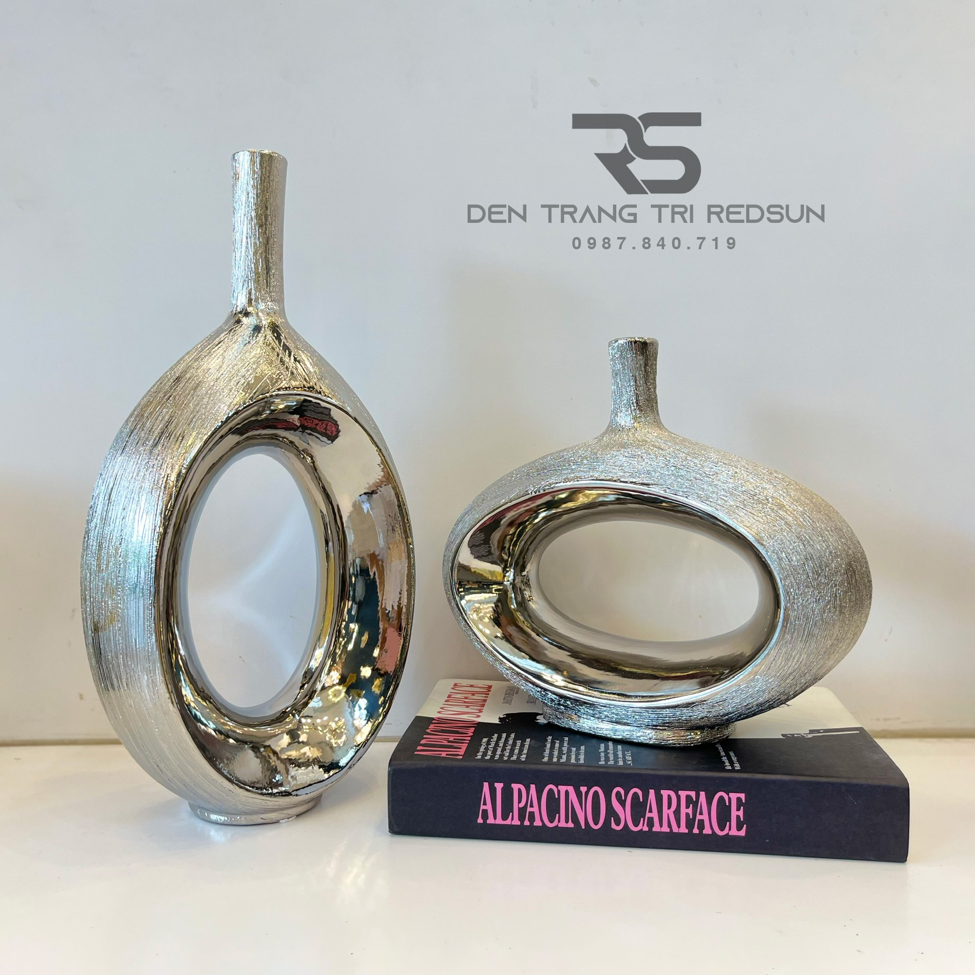 Bình Hoa Nghệ Thuật Chất Liệu Gốm Trang Trí Phòng Khách, Phòng Ngủ, Phòng Ăn Phong Cách Hiện Đại DDC-010