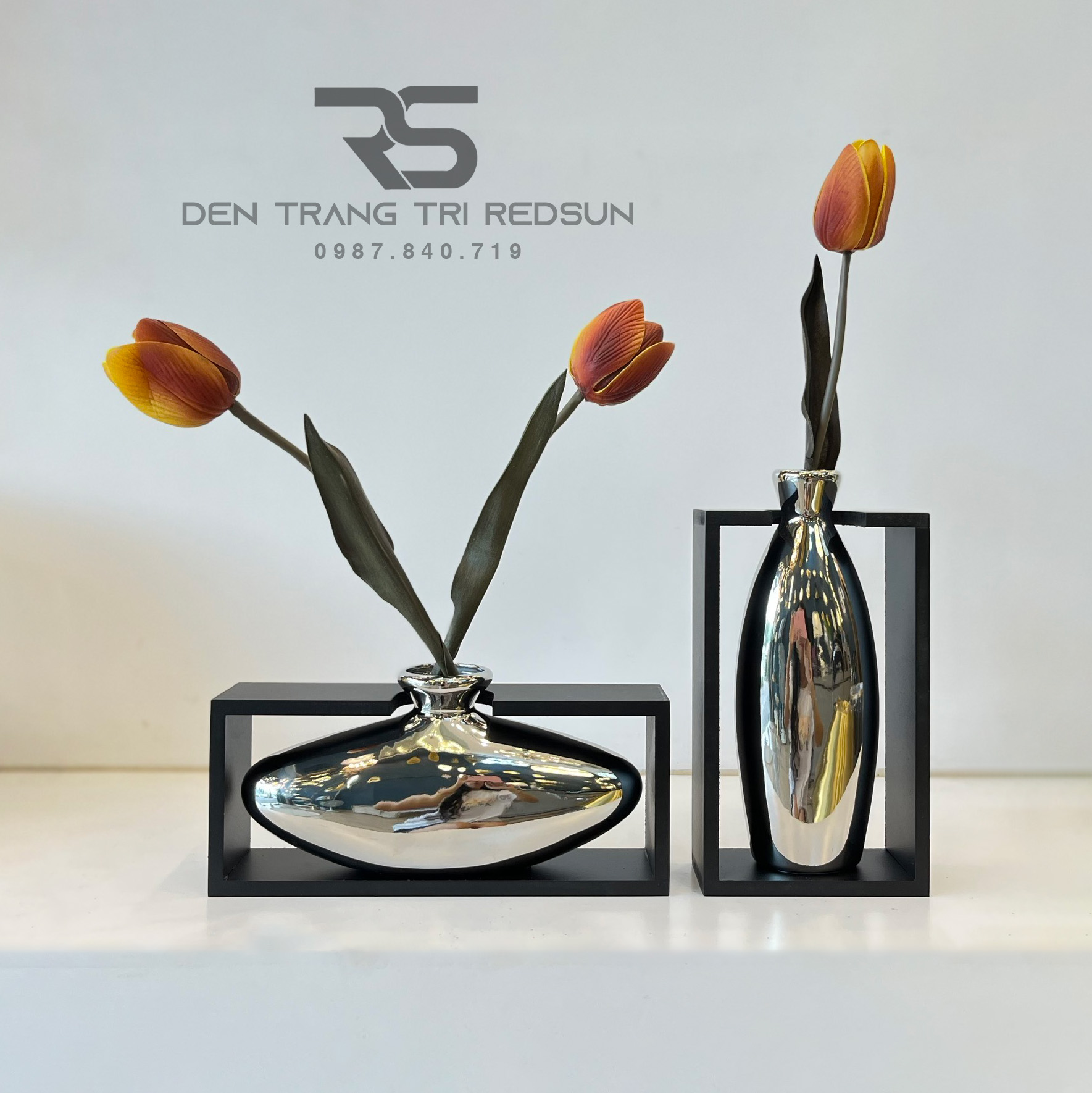 Bình Hoa Nghệ Thuật Chất Liệu Thủy Tinh Trang Trí Phòng Khách, Phòng Ngủ, Phòng Ăn Phong Cách Bắc Âu DDC-009