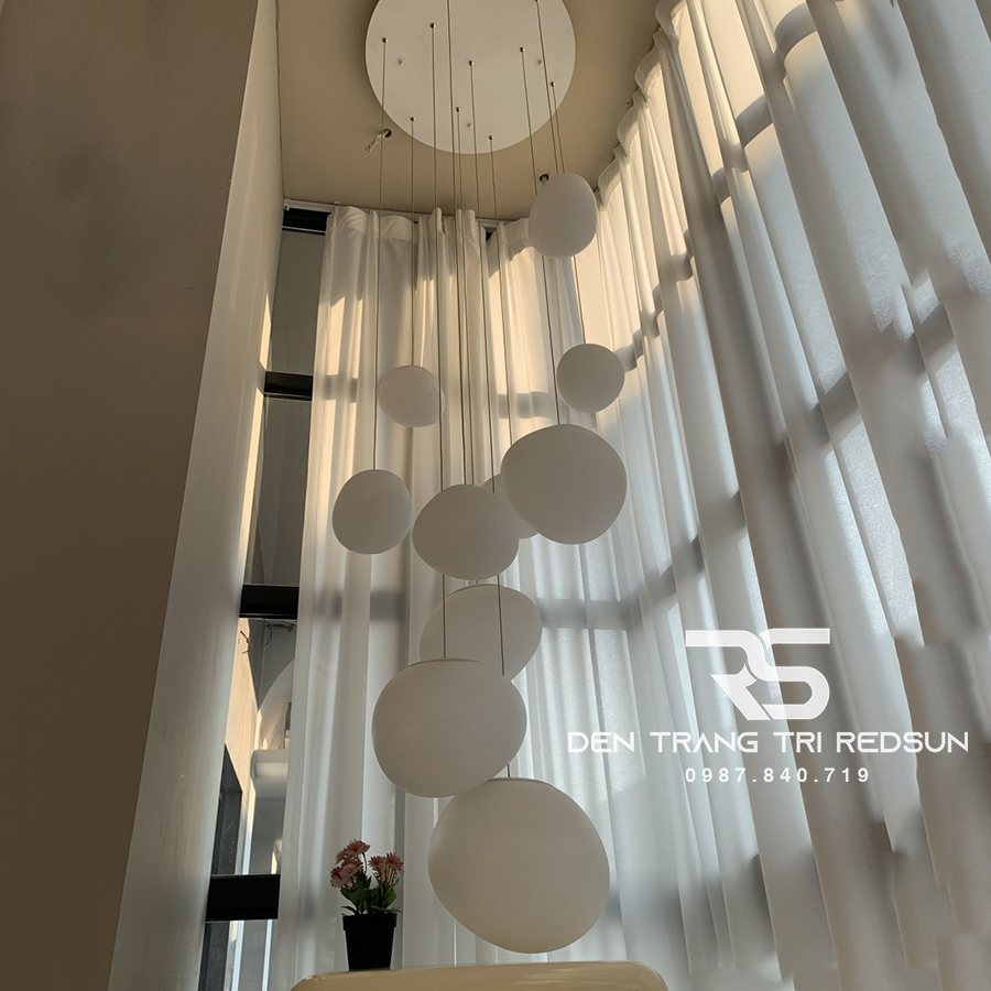 Đèn Thả Trần Hiện Đại Phong Cách Bắc Âu Đá Cuội Chất Liệu Thuỷ Tinh CDT-T015