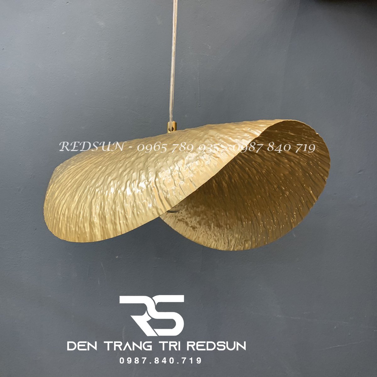 Đèn Thả Trần Hiện Đại Bắc Âu Lá Sen Đồng CDT-T037