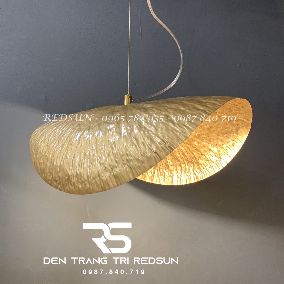 Đèn Thả Trần Hiện Đại Bắc Âu Lá Sen Đồng CDT-T037