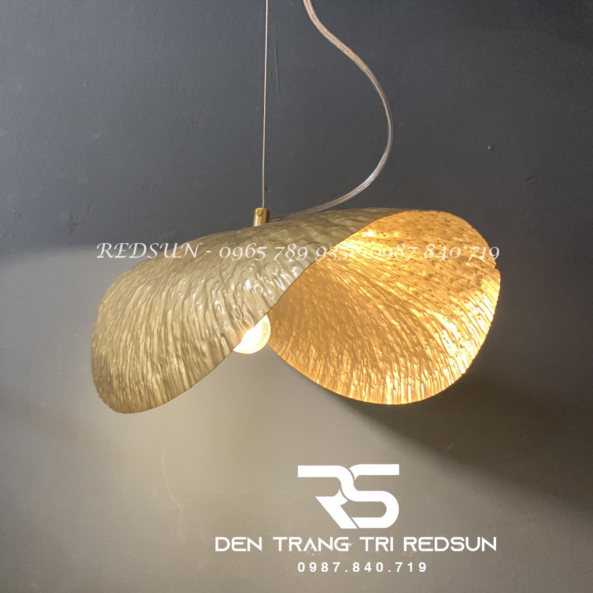 Đèn Thả Trần Hiện Đại Bắc Âu Lá Sen Đồng CDT-T037