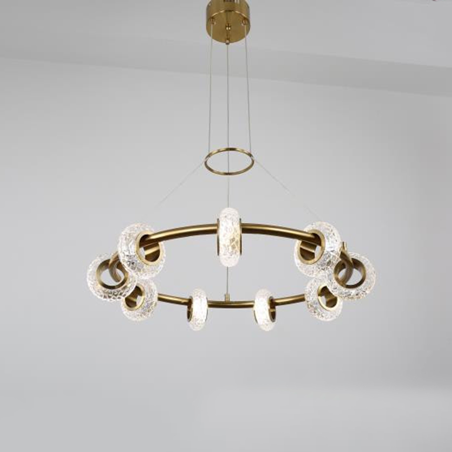 Đèn Chùm Phòng Khách Hiện Đại Phong Cách Bắc Âu Choá Pha Lê DC-BTTK108T9