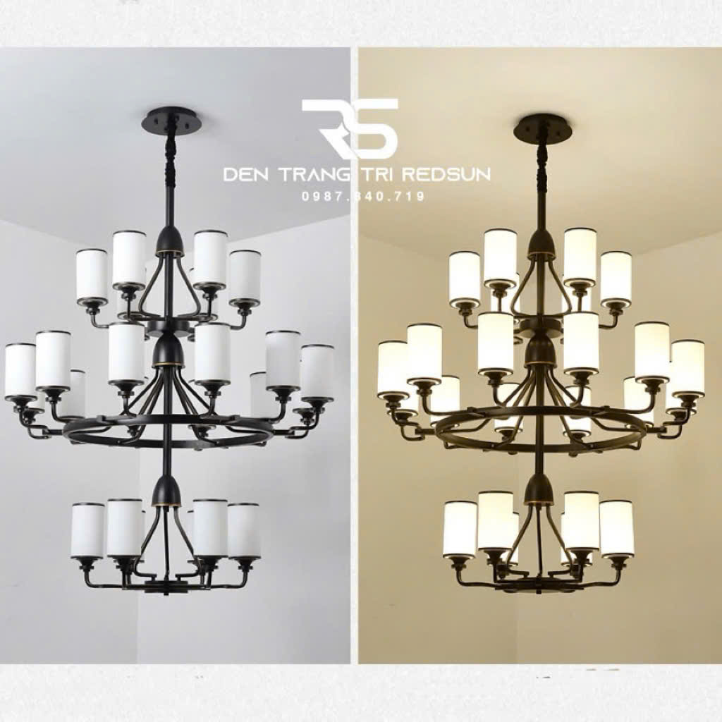 Đèn Chùm Phòng Khách Phong Cách Indochine IDC-018