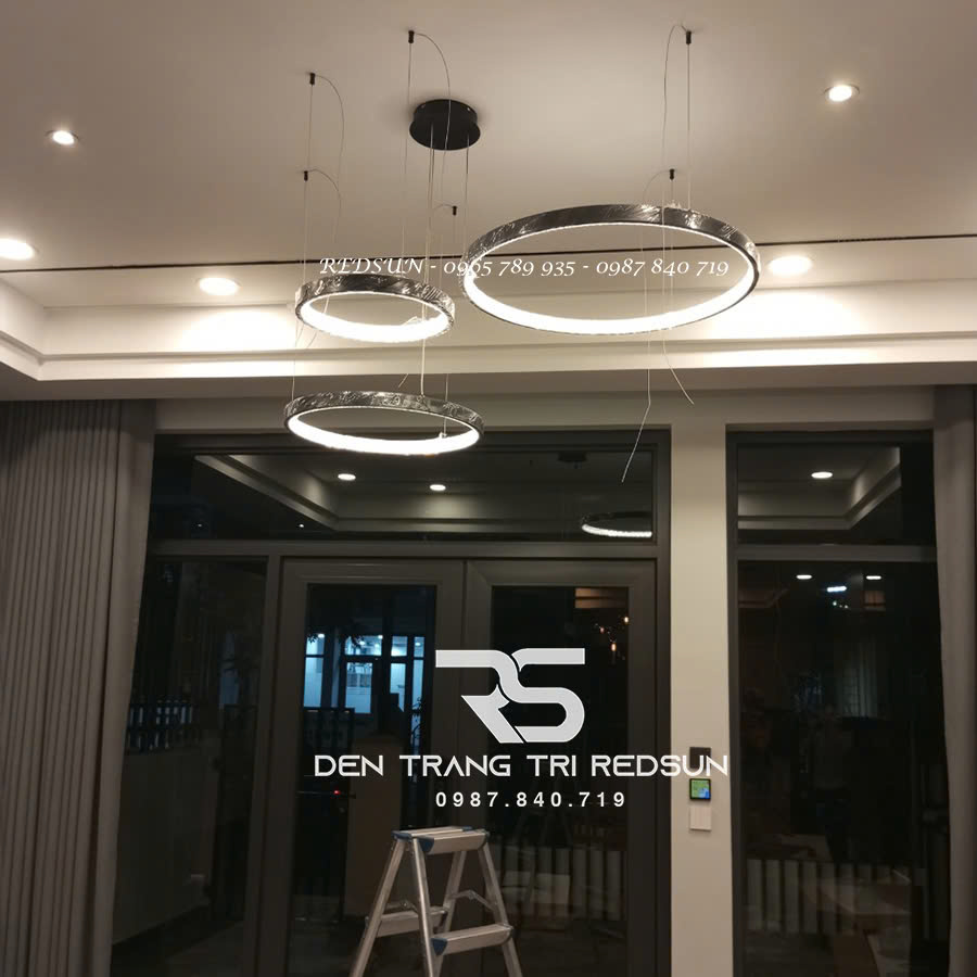 Đèn Thả Phòng Khách Hiện Đại 3 Vòng Bắc Âu DC-L041