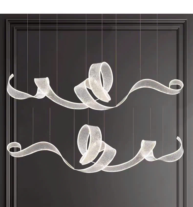 Đèn Thả Hiện Đại Dáng Dải Lụa Acrylic Kiểu Mới Phong Cách Bắc Âu DC-T104