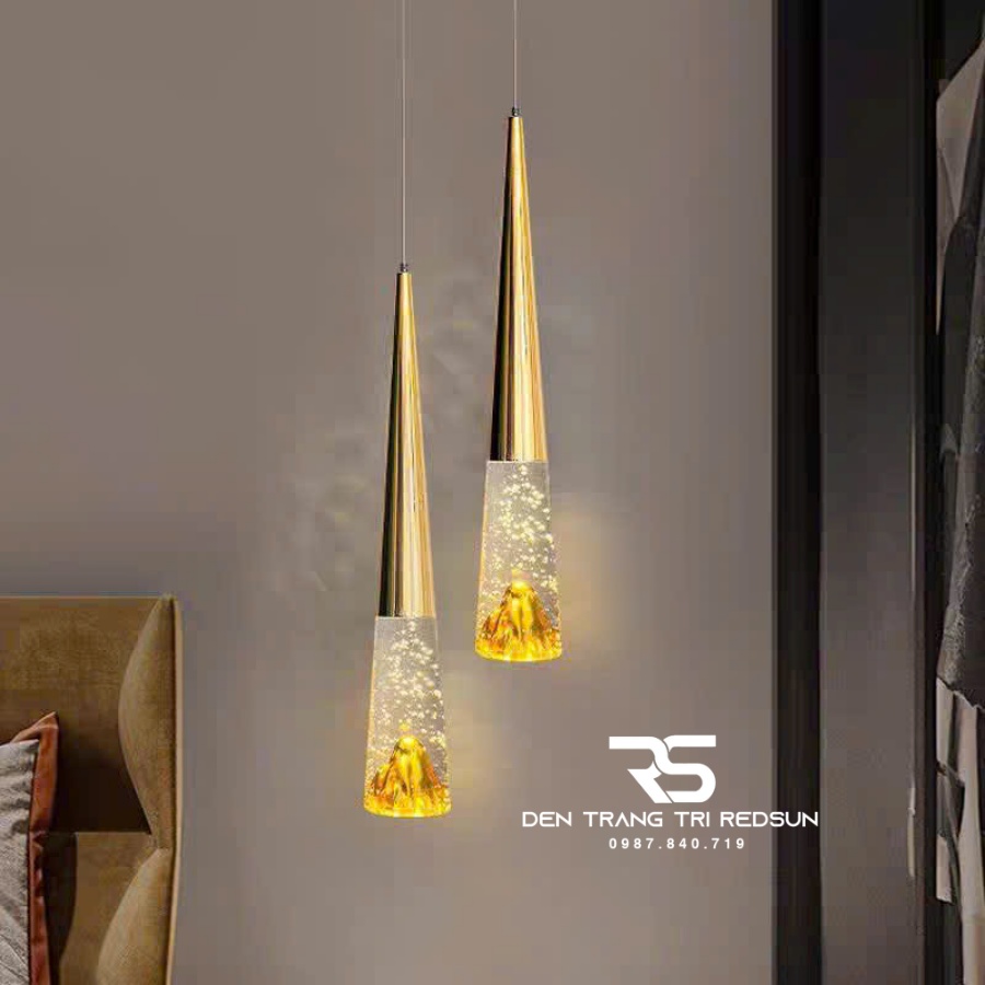 Đèn Thả Trần Lắp Phòng Khách, Phòng Ngủ, Thông Tầng Cầu Thang Hiện Đại Chất Liệu Pha Lê HTK059